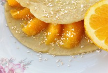 Amaranth - Pfannkuchen mit Orangensauce