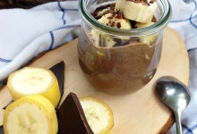 Schoko - Chia Samen - Pudding mit Bananentopping