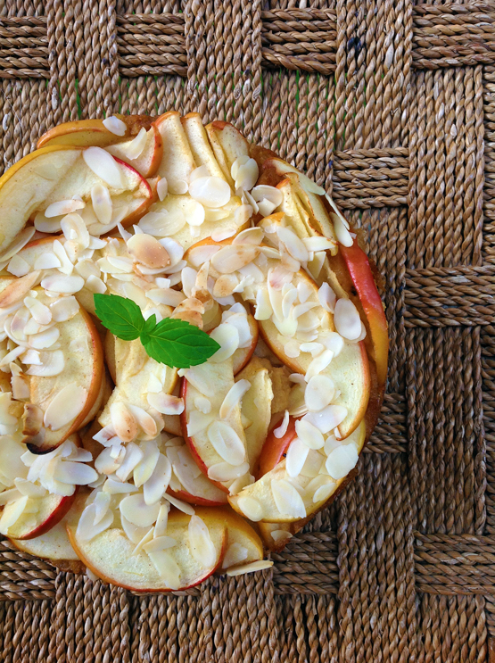 Polenta - Ingwer - Apfel - Kuchen mit Kokosblütenzucker